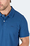 Slazenger VALE KTN Erkek Polo Yaka Saks Mavi Tişört
