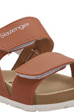 Slazenger KERMIT Çocuk Cırt Cırtlı Taba Sandalet