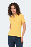 Slazenger VERA I Kadın Polo Yaka Sarı Tişört