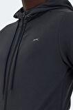 Slazenger RICH Erkek Fermuarlı Kapüşonlu Cepli Koyu Gri Eşofman Takımı