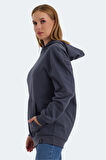 Slazenger VIOLENCE Kadın Sweatshirt Koyu Gri
