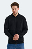 Slazenger VLAD Erkek Cepli Fermuarlı Siyah Sweatshirt