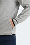 Slazenger VADIMIR Erkek Kapüşonlu Cepli Gri Sweatshirt