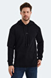 Slazenger VADIMIR Erkek Kapüşonlu Cepli Siyah Sweatshirt