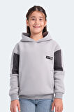 Slazenger LAYNE Unisex Çocuk Sweatshirt Gri / Siyah