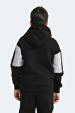 Slazenger LAYNE Çocuk Kapüşonlu Cepli Siyah / Gri Sweatshirt