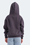 Slazenger LENE Çocuk Kapüşonlu Cepli Koyu Gri Sweatshirt