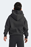 Slazenger LEXUS Çocuk Kapüşonlu Cepli Koyu Gri Sweatshirt