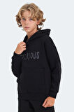 Slazenger LEXUS Çocuk Kapüşonlu Cepli Siyah Sweatshirt