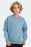 Slazenger LOGAN Unisex Çocuk Sweatshirt Mavi