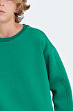 Slazenger LOGAN Unisex Çocuk Sweatshirt Yeşil
