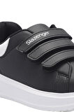 Slazenger LOVE I Çocuk Cırt Cırtlı Siyah / Beyaz Günlük Spor Ayakkabısı