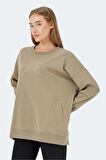 Slazenger VIKENTI SW OVERSIZE Kadın Sweatshirt Koyu Yeşil
