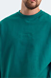 Slazenger VADIK OVERSIZE Erkek Sweatshirt Petrol