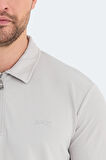 Slazenger BARRIER Erkek Polo Yaka Gri Tişört