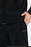 Slazenger KEEN IN Erkek Fermuarlı Kapüşonlu Cepli Siyah Eşofman Takımı