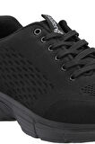 Slazenger LEVER I Büyük Beden Erkek Sneaker Ayakkabı Siyah / Siyah