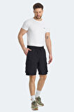 Slazenger RODYA Erkek Cepli Kargo Siyah Şort