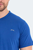 Slazenger RIVALDO Erkek V Yaka Saks Mavi Tişört