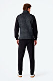 Slazenger FIORA Erkek Fermuarlı Dik Yaka Cepli Siyah Eşofman Takımı