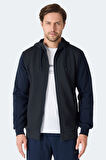 Slazenger FLAME Erkek Kapüşonlu Cepli Lacivert Sweatshirt