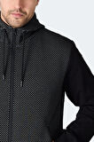 Slazenger FLAME Erkek Kapüşonlu Cepli Siyah Sweatshirt