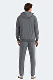 Slazenger FENDER Erkek Kapüşonlu Fermuarlı Antrasit Eşofman Takımı