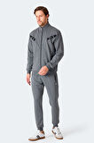 Slazenger FELON Erkek Fermuar Cepli Antrasit Eşofman Takımı