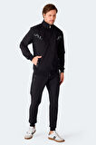 Slazenger FELON Erkek Fermuar Cepli Siyah Eşofman Takımı