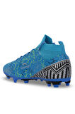 Slazenger CORNER Erkek Halı Saha Saks Mavi Futbol Ayakkabısı