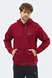 Slazenger MOONLIGHT I Erkek Kapüşonlu Bordo Sweatshirt