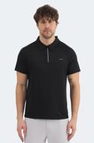Slazenger REYANA Erkek Polo Yaka Siyah Tişört