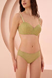 Yeşil Nirvana Desteksiz Straplez Tek Sütyen