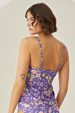 Renkli Bloom Tek Üst Tankini