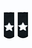 Siyah Star Bamboo Soket Çorap