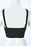 Siyah Halter Yaka Dikişsiz Sütyen
