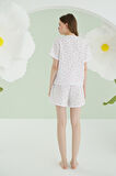 Ekru Kalpli Şortlu Önden Bağlamalı  Şort Takım