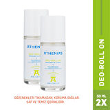 ATHENIAS Bergamot & Citrus Deodorant Roll On Koltuk Altı Tıkamaz Aluminyum Içermez 50 ml X2
