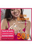 Spf 50 Yüz Ve Vücut Koruma Hassas, Kuru & Kızarık Ciltler Için Güneş Kremi 100 ml Panthenol