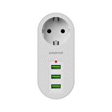 Polosmart MP11 3 Usb Li Termal Akım Korumalı Priz Beyaz