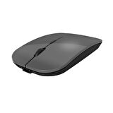 Polosmart PSWM14 Hibrit Bluetooth & Wireless Şarj Edilebilir Kablosuz Mouse Koyu Gri