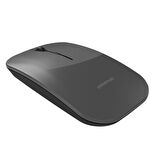 Polosmart PSWM14 Hibrit Bluetooth & Wireless Şarj Edilebilir Kablosuz Mouse Koyu Gri
