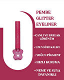 MOV Glitter Eyeliner Pembe – Işıltılı Pembe Kalem Eyeliner – Suya / Tere Dayanıklı & Parlak Görünüm