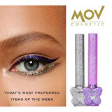 MOV Glitter Eyeliner Mor – Işıltılı Mor Kalem Eyeliner – Suya & Tere Dayanıklı Parlak Görünüm