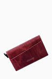 Damy Hakiki Deri Unisex Mekanizmalı Kartlık 611CR - Bordo