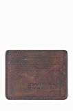 Hakiki Deri Unisex Kartlık 530CR - Kahve