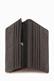Hakiki Deri RFID Korumalı Telefonlu El Portföyü 804 - Siyah