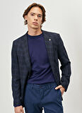 Altınyıldız Classics Mono Yaka Slim Fit Lacivert Erkek Ceket 4A0423100023
