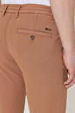 Slim Fit Dar Kesim Diyagonal Desenli Esnek Pantolon