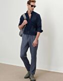 Slim Fit Koyu Lacivert Erkek Gömlek 4A2000000050